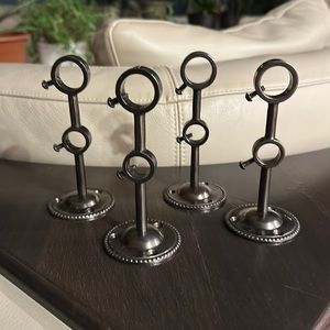 Pottery Barn Double Curtain Rod Hardware set of 4